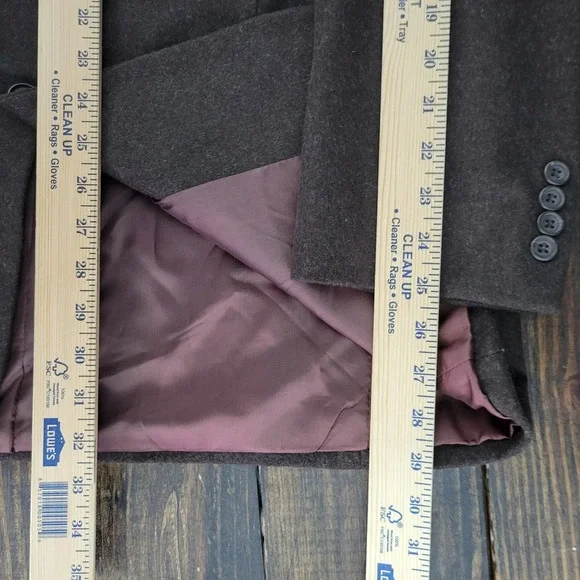 Mark Alexander Men's Sport Coat Blazer Brown Flannel Cashmere Blend 44L